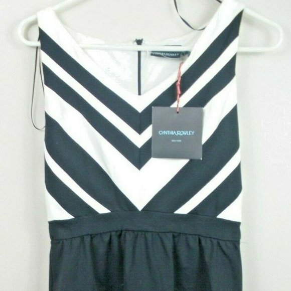 Cynthia Rawley Black White Dress Size Small(Sz 2) - Picture 1 of 3